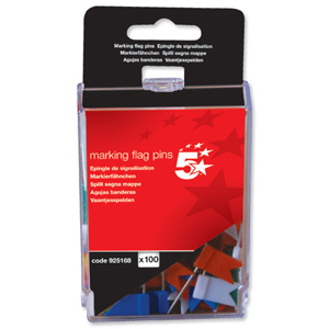 5 Star Marking Flags Assorted [Pack 100]
