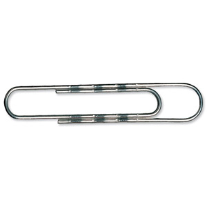 5 Star Giant Paperclips Wavy Length 76mm [Pack 100]