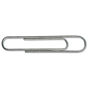5 Star Giant Paperclips Serrated Length 76mm [Pack 100]