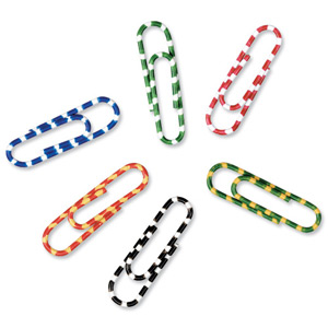 5 Star Zebra Paperclips Length 28mm Assorted [Pack 150]