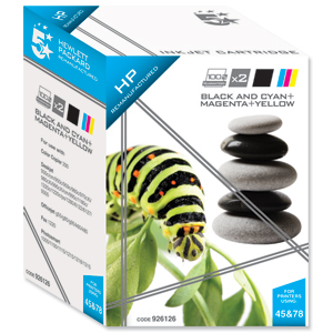 5 Star Compatible Inkjet Cartridge Page Life 833/450pp Black/Colour [HP 45/78 SA308AE Alternative][Pack 2] Ident: 808H