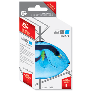 5 Star Compatible Inkjet Cartridge Page Life 935pp Cyan [Canon CLI-8C Alternative] Ident: 795C