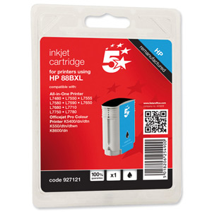 5 Star Compatible Inkjet Cartridge Page Life 2300pp Black [HP No. 88XL C9396A Alternative] Ident: 811A