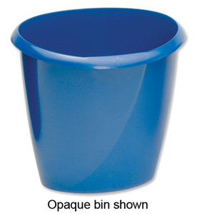 5 Star Bin Polypropylene 16 Litres W300xD363xH323mm Translucent Blue