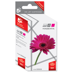 5 Star Compatible Inkjet Cartridge Page Life 470pp Magenta [Canon CLI-521M Alternative] Ident: 796D