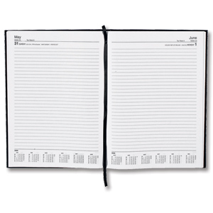 5 Star 2012 Diary Day to Page Saturday and Sunday Separate 70gsm W210x297mm A4 Black