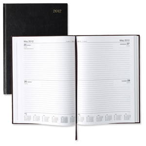 5 Star 2012 Diary 2 Days to Page Combined Saturday and Sunday 70gsm W210xH297mm A4 Black