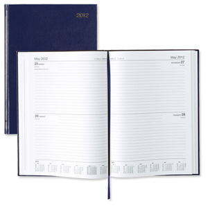 5 Star 2012 Diary 2 Days to Page Combined Saturday and Sunday 70gsm W210xH297mm A4 Blue