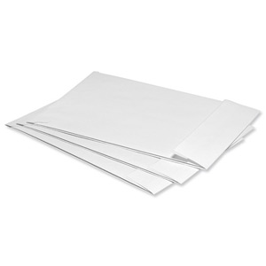 5 Star Envelopes Window Peel and Seal Gusset 25mm C4 White [Pack 125]