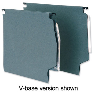 5 Star Lateral File Manilla with Clear Tabs and Inserts 215gsm W275mm Green Ref 100331156 [Pack 50]