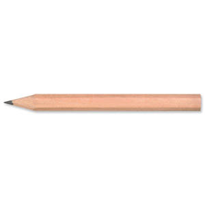 5 Star Half Pencil Wooden Half-length HB Plain Ref 28STK032 [Pack 144]