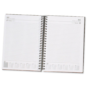 5 Star 2013 Diary Wirobound Day per Page Monday to Friday 336 Pages W210xH297mm A4 Black