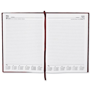 5 Star 2013 Diary Day to Page Saturday and Sunday Separate 70gsm W210x297mm A4 Red