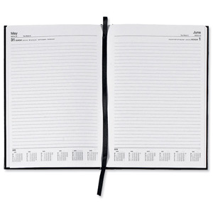 5 Star 2013 Diary Day to Page Saturday and Sunday Separate 70gsm W148xH210mm A5 Black