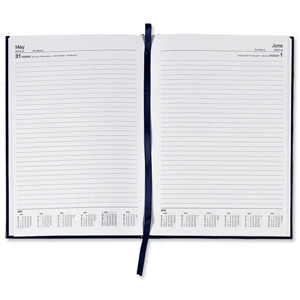 5 Star 2013 Diary Day to Page Saturday and Sunday Separate 70gsm W148xH210mm A5 Blue