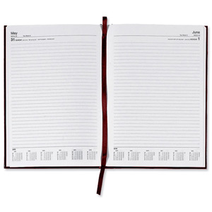 5 Star 2013 Diary Day to Page Saturday and Sunday Separate 70gsm W148xH210mm A5 Red