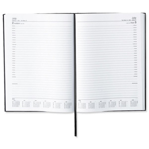 5 Star 2013 Appointment Diary Day to Page Half-hourly Intervals 70gsm W210xH297mm A4 Black