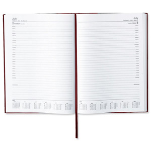 5 Star 2013 Appointment Diary Day to Page Half-hourly Intervals 70gsm W210xH297mm A4 Red