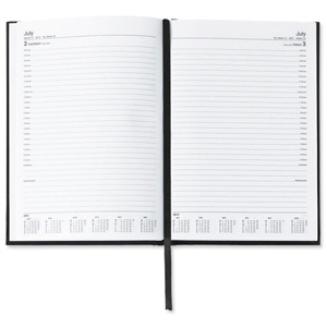 5 Star 2013 Appointment Diary Day to Page Half-hourly Intervals 70gsm W148xH210mm A5 Black