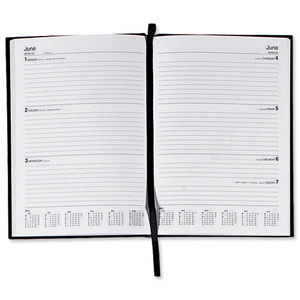 5 Star 2013 Diary Week to View Full Week on Two Pages 70gsm W148xH210mm A5 Black