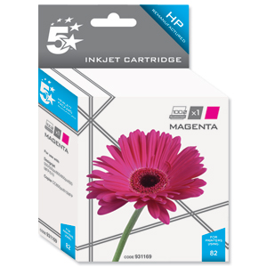5 Star Compatible Inkjet Cartridge Magenta [HP No. 82 C4912A Alternative]