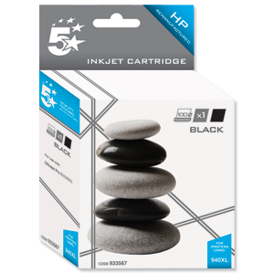 5 Star Compatible Inkjet Cartridge Page Life 2200pp Black [HP No. 940XL C4906AE Alternative] Ident: 813D