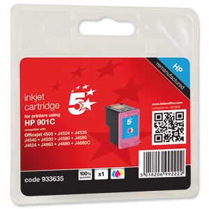 5 Star Compatible Inkjet Cartridge Page Life 360pp Colour [HP No. 901 CC656AE Alternative] Ident: 813A
