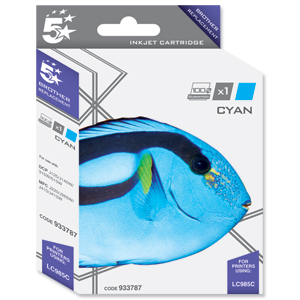 5 Star Compatible Inkjet Cartridge Page Life 260pp Cyan [Brother LC985C Alternative] Ident: 791H