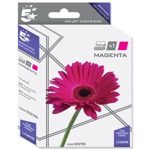 5 Star Compatible Inkjet Cartridge Page Life 260pp Magenta [Brother LC985M Alternative]