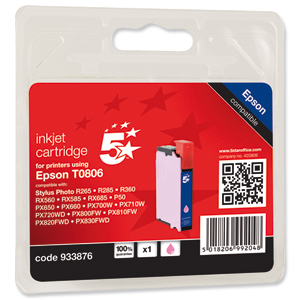 5 Star Compatible Inkjet Cartridge Light Magenta [Epson T08064011 Alternative] Ident: 804H