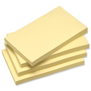 5 Star Re-Move Recycled Notes Repositionable Pad of 100 Sheets 76x127mm Yellow [Pack 12]