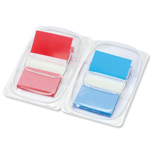 5 Star Index Flags 50 per Pack 25mm Red and Blue [Pack 2]