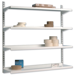 Trexus Top Shelf Shelving Unit System 4 Shelves Wall-mounted W1000xD270xH1048mm Metal