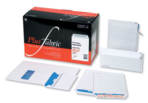 Plus Fabric Envelopes Pocket Press Seal 120gsm C4 White [Pack 125]