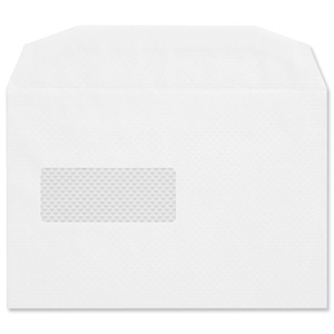 Postmaster Envelopes Wallet Gummed with High Window 90gsm White C5 [Pack 500]