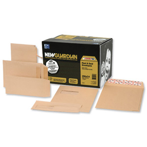 New Guardian Envelopes Heavyweight Pocket Peel and Seal Manilla 190x127mm [Pack 500]