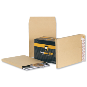 New Guardian Envelopes Heavyweight Peel and Seal Gusset 25mm 130gsm Manilla 406x305mm [Pack 100]