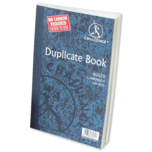 Challenge Duplicate Book Carbonless Ruled 100 Sets 248x187mm Ref 100080411 [Pack 3]