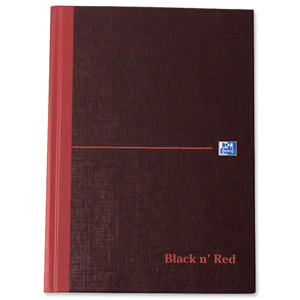 Black n Red Book Casebound 90gsm Single Cash 192pp A5 Ref 100080414 [Pack 5]