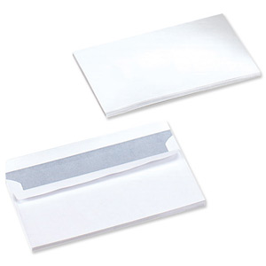 5 Star Envelopes Wallet Press Seal 80gsm White DL [Pack 1000]
