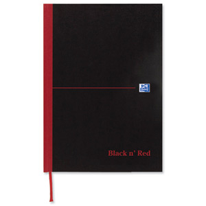 Black n Red Book Casebound 90gsm Ruled Indexed A-Z 192pp A6 Ref 100080431 [Pack 5]
