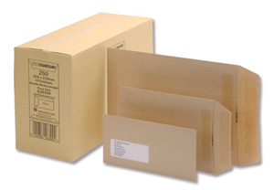 New Guardian Envelopes Mediumweight Pocket Press Seal 90gsm Manilla 305x127mm [Pack 250]