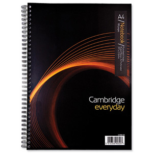 Cambridge Twin Wirebound Notebook Sidebound Punched 4 Holes 70gsm Ruled and Margin 100 Pages A4 [Pack 10]