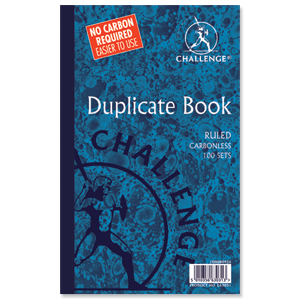 Challenge Duplicate Book Carbonless Ruled 100 Sets 210x130mm Ref 100080458 [Pack 5]