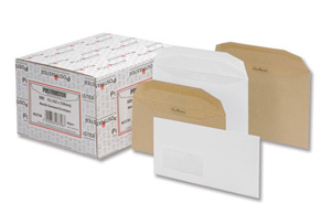 Postmaster Envelopes Wallet Gummed with Low Window 80gsm Manilla C5 [Pack 500]