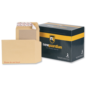 New Guardian Envelopes Heavyweight Board-backed Peel and Seal Manilla 241x178mm [Pack 125]