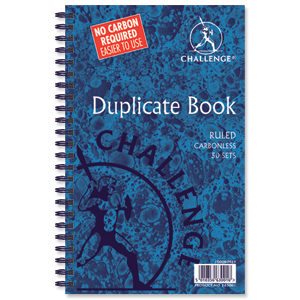 Challenge Duplicate Book Carbonless Ruled 50 Sets 210x130mm Ref 100080469 [Pack 5]