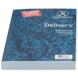 Challenge Duplicate Book Carbonless Delivery Note 100 Sets 210x130mm Ref 100080470 [Pack 5]