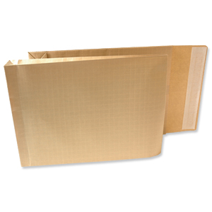 New Guardian Armour Envelopes Peel And Seal Gusset 50mm 130gsm Kraft Manilla 380x280mm [Pack 100]