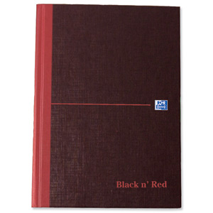 Black n Red Book Casebound 90gsm Ruled Indexed A-Z 192pp A5 Ref 100080491 [Pack 5]